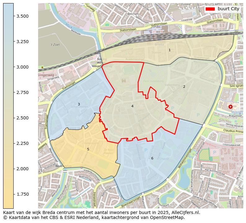 Afbeelding van de buurt City op de kaart.