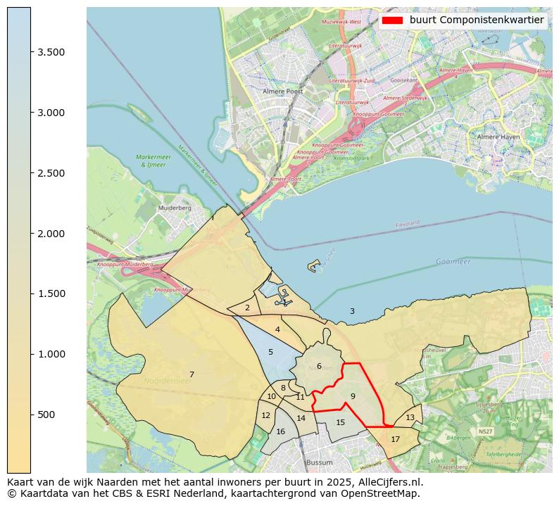 Afbeelding van de buurt Componistenkwartier op de kaart.