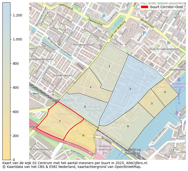Afbeelding van de buurt Corridor-Oost op de kaart.