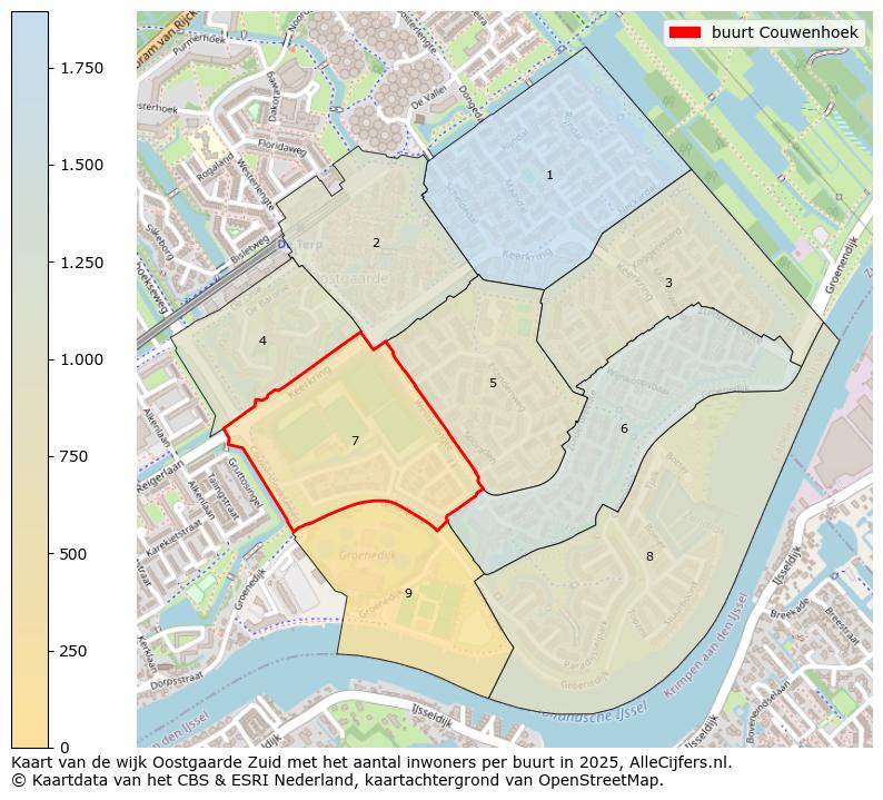 Afbeelding van de buurt Couwenhoek op de kaart.
