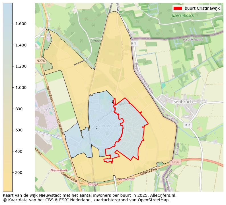 Afbeelding van de buurt Cristinawijk op de kaart.