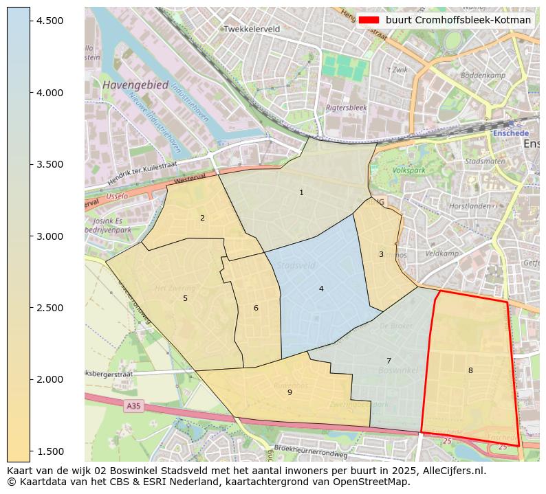 Afbeelding van de buurt Cromhoffsbleek-Kotman op de kaart.