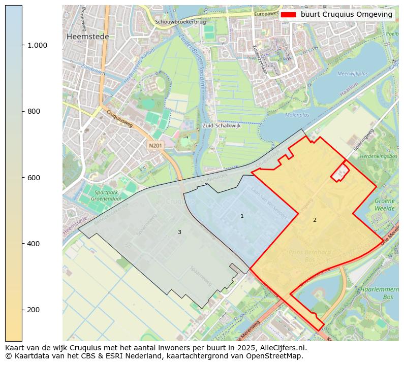 Afbeelding van de buurt Cruquius Omgeving op de kaart.