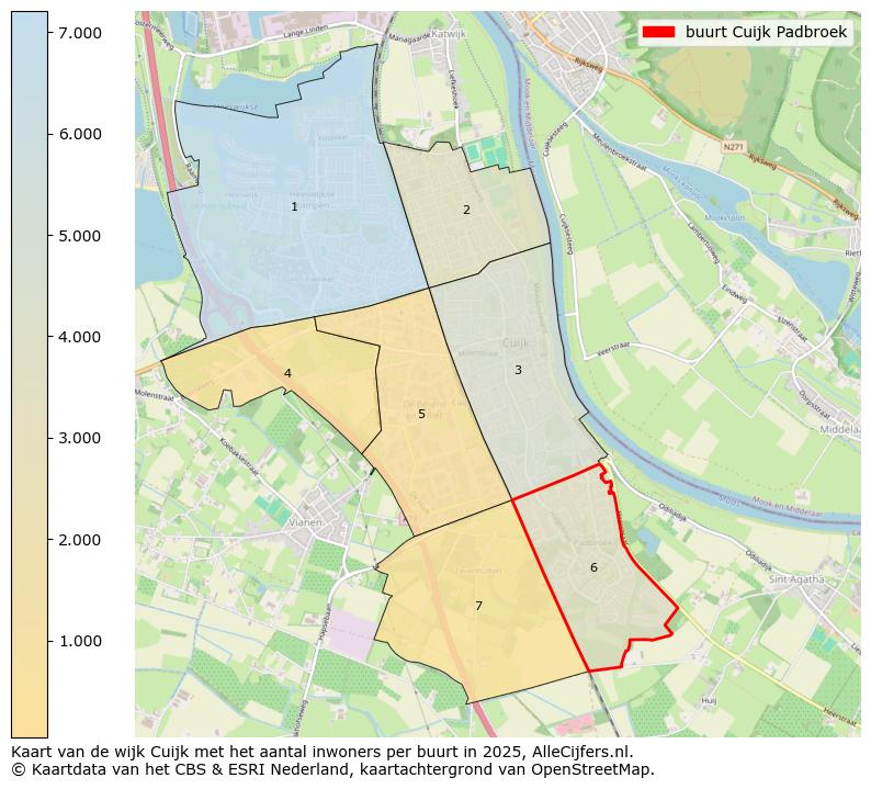 Afbeelding van de buurt Cuijk Padbroek op de kaart.