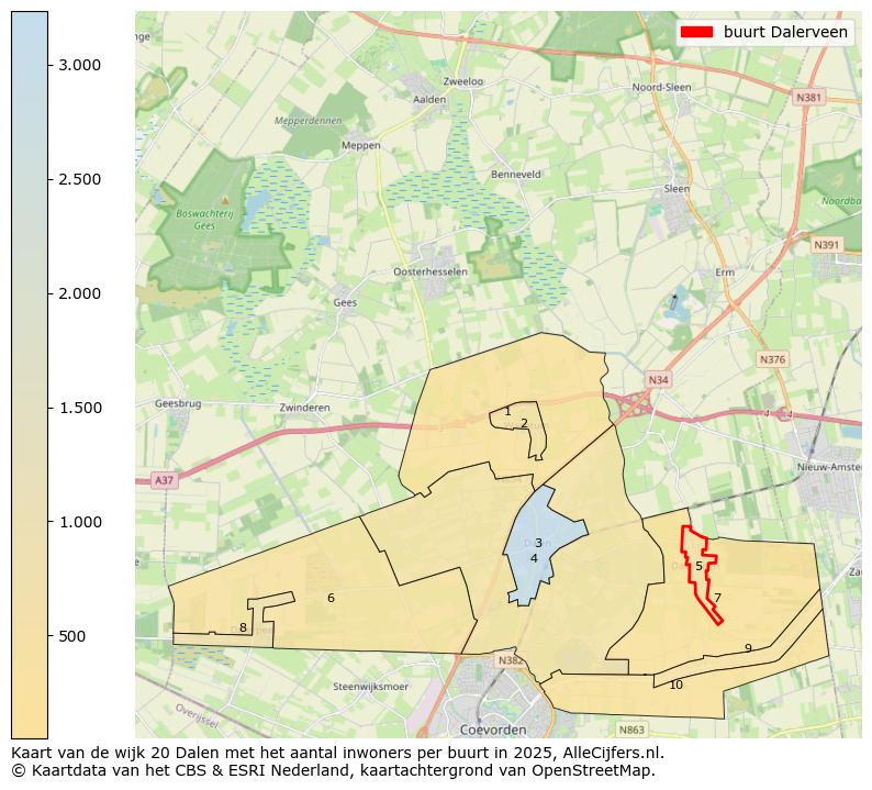 Afbeelding van de buurt Dalerveen op de kaart.