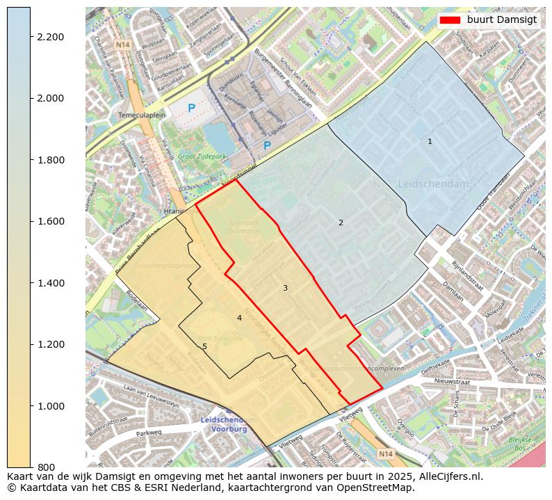 Afbeelding van de buurt Damsigt op de kaart.