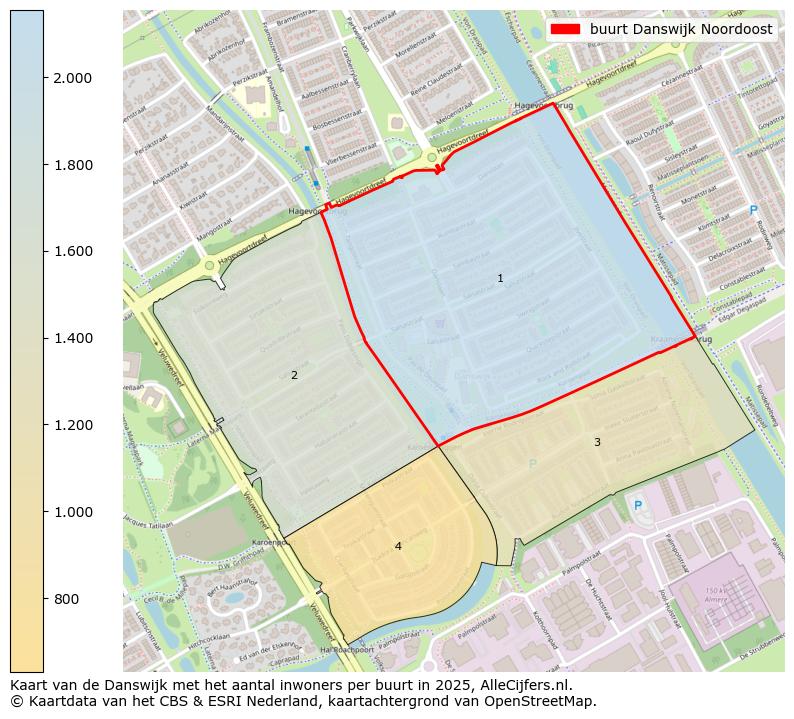 Afbeelding van de buurt Danswijk Noordoost op de kaart.