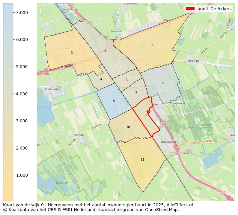 Afbeelding van de buurt De Akkers op de kaart.