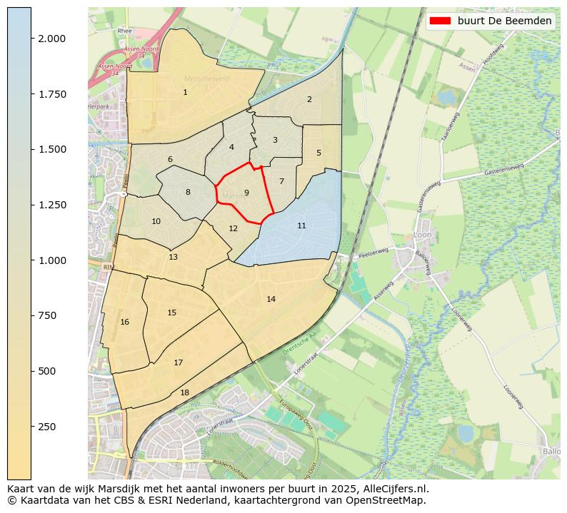 Afbeelding van de buurt De Beemden op de kaart.