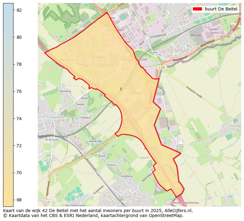 Afbeelding van de buurt De Beitel op de kaart.
