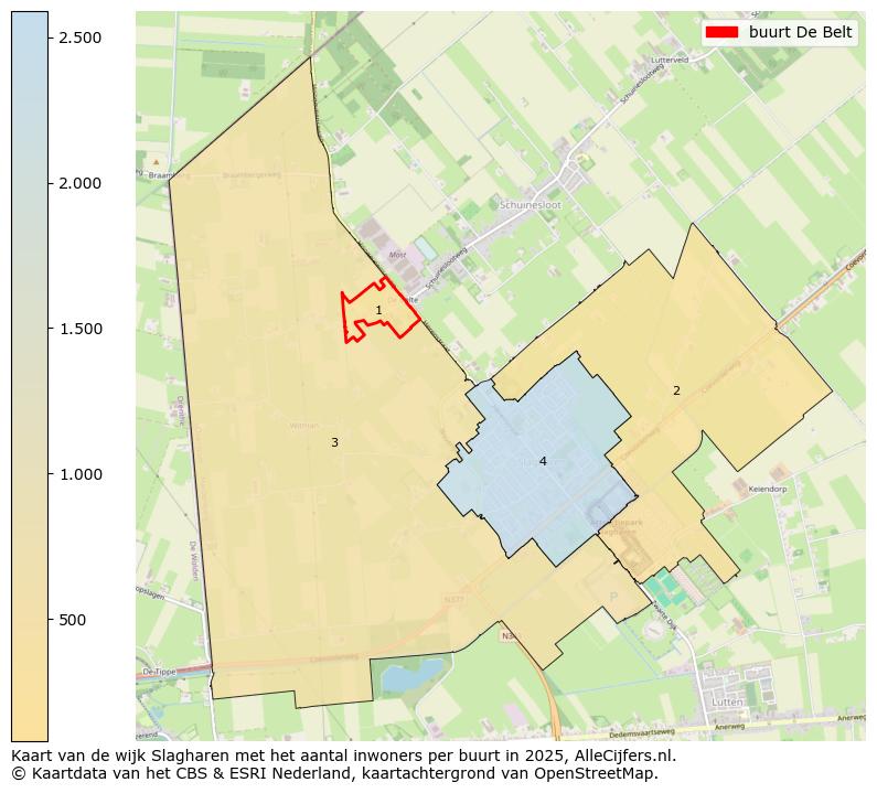 Afbeelding van de buurt De Belt op de kaart.