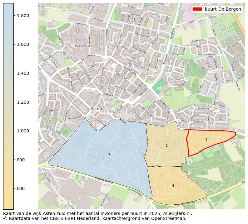 Afbeelding van de buurt De Bergen op de kaart.