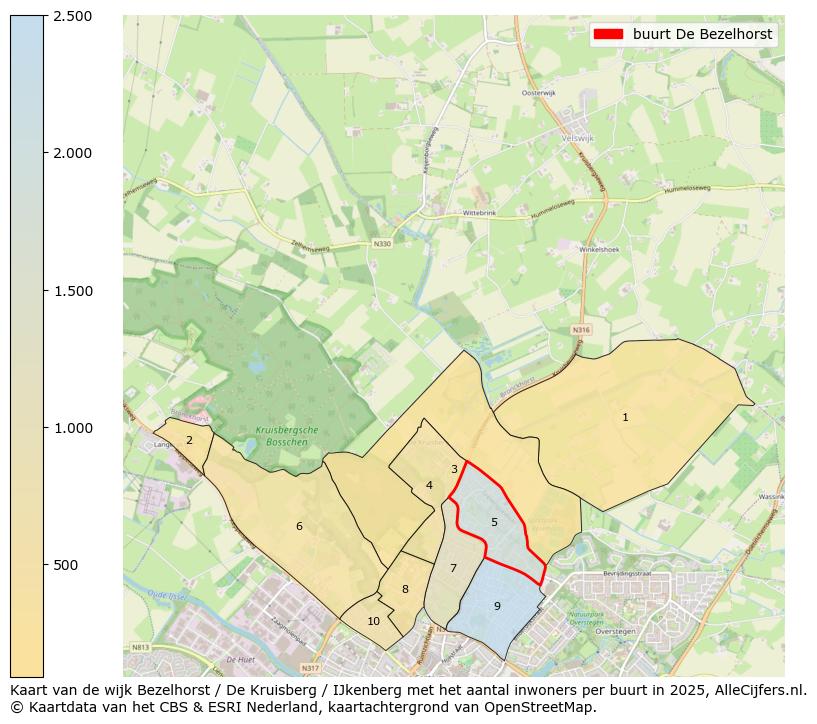 Afbeelding van de buurt De Bezelhorst op de kaart.