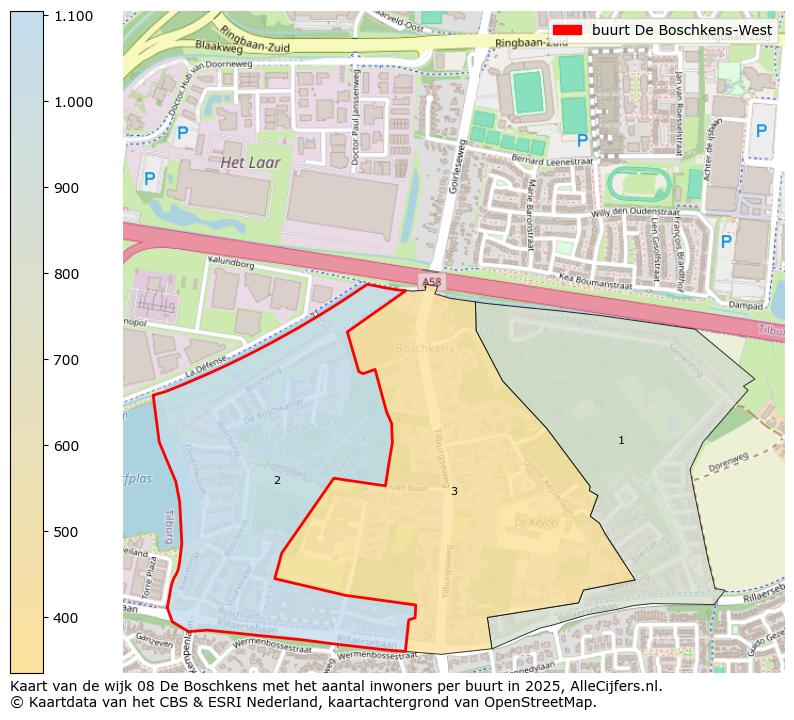 Afbeelding van de buurt De Boschkens-West op de kaart.