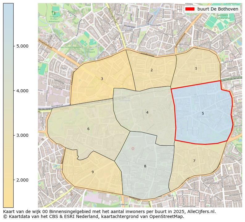 Afbeelding van de buurt De Bothoven op de kaart.