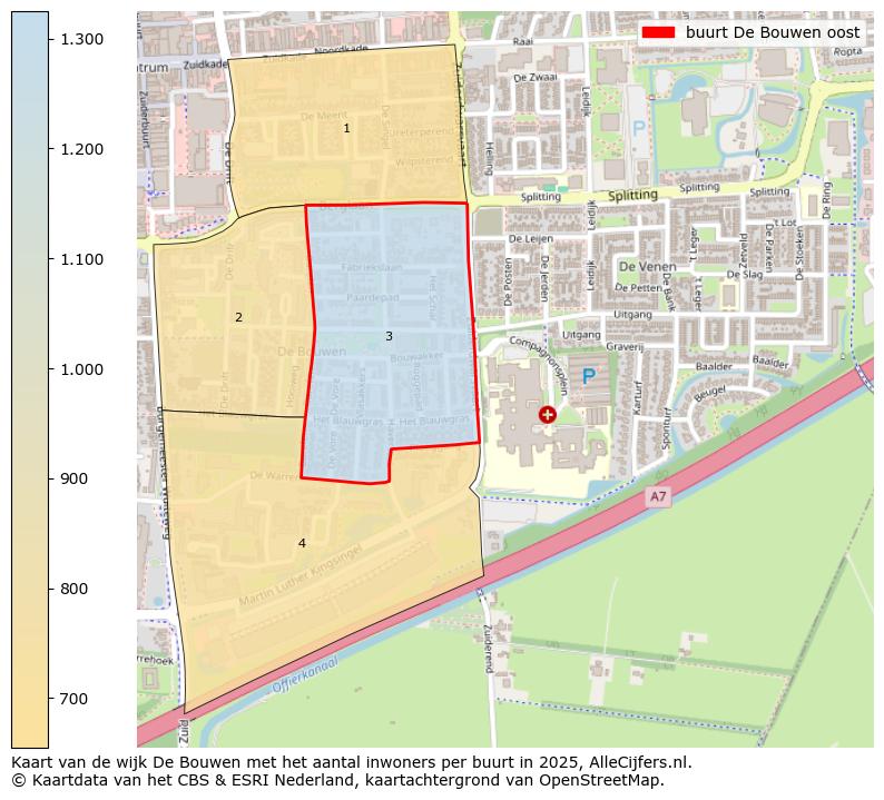 Afbeelding van de buurt De Bouwen oost op de kaart.