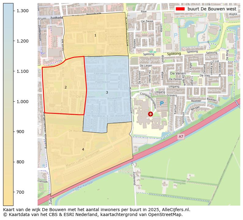 Afbeelding van de buurt De Bouwen west op de kaart.