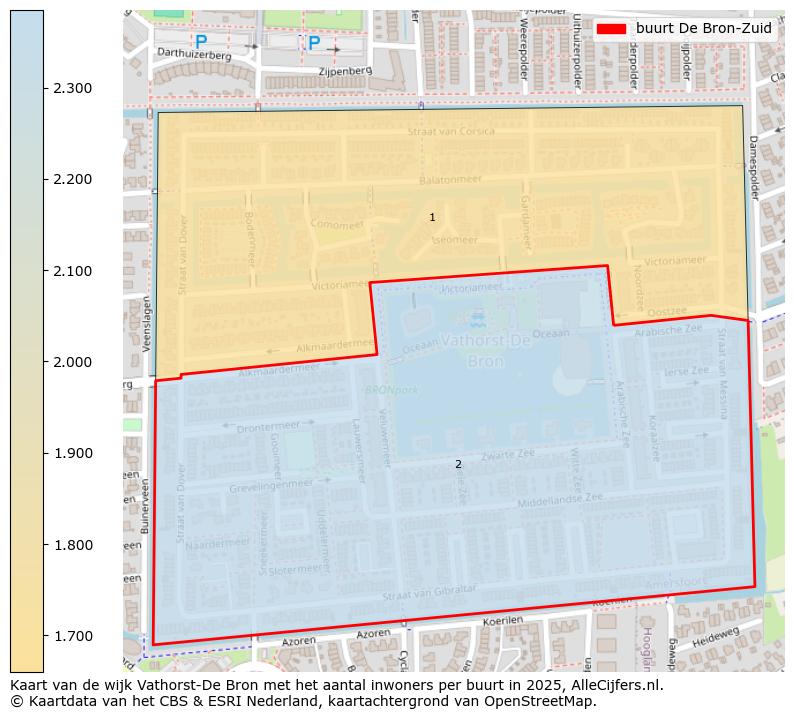 Afbeelding van de buurt De Bron-Zuid op de kaart.