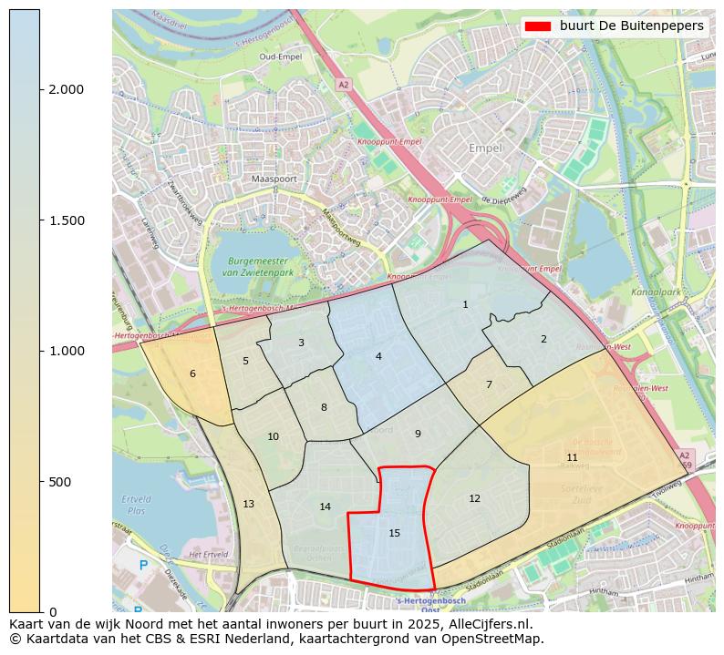 Afbeelding van de buurt De Buitenpepers op de kaart.