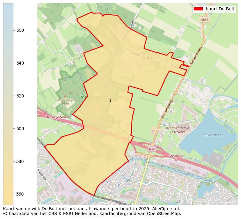 Afbeelding van de buurt De Bult op de kaart.
