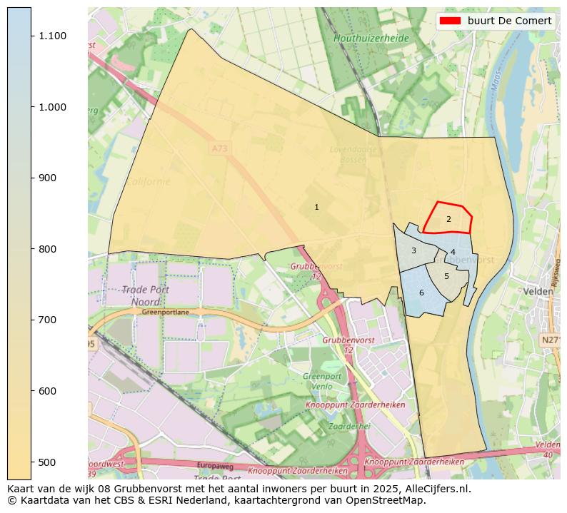 Afbeelding van de buurt De Comert op de kaart.