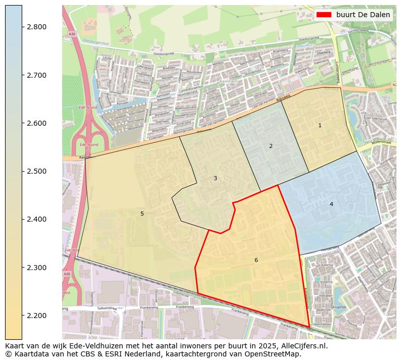 Afbeelding van de buurt De Dalen op de kaart.