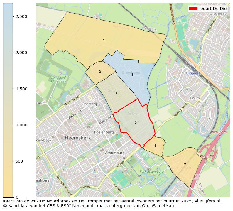 Afbeelding van de buurt De Die op de kaart.