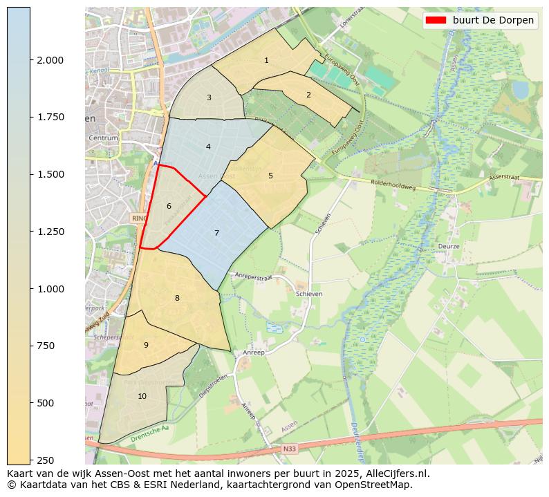Afbeelding van de buurt De Dorpen op de kaart.