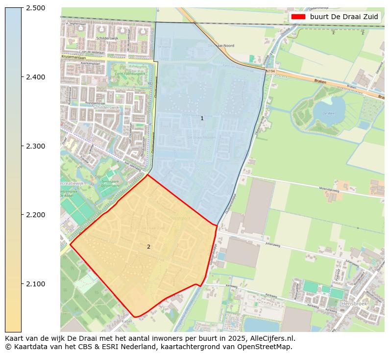 Afbeelding van de buurt De Draai Zuid op de kaart.