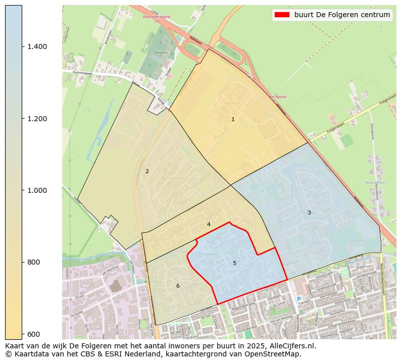 Afbeelding van de buurt De Folgeren centrum op de kaart.