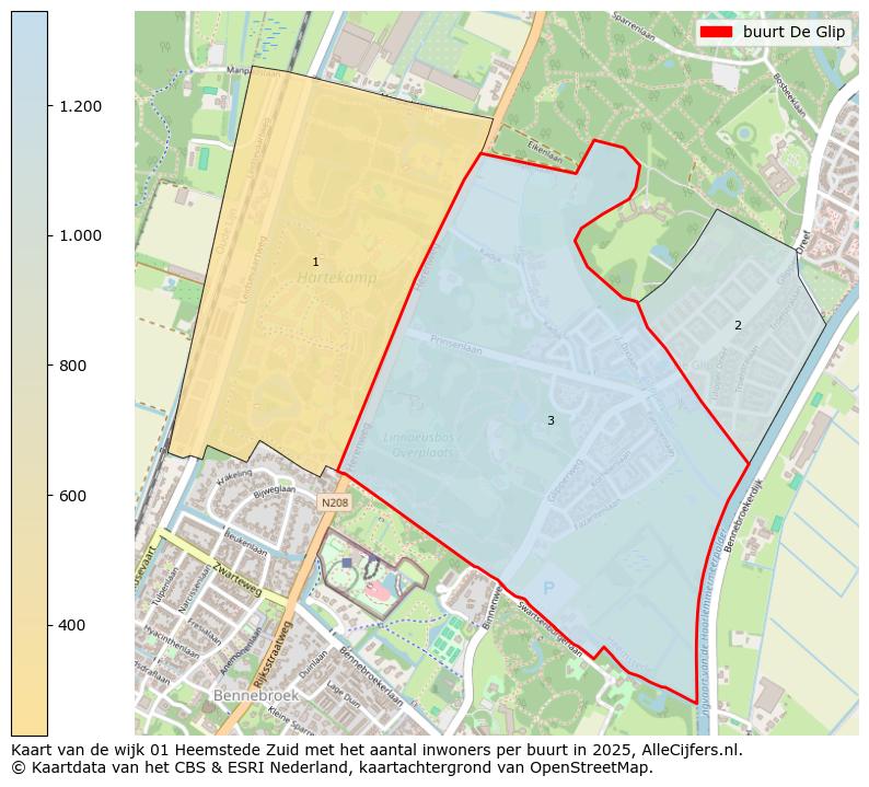Afbeelding van de buurt De Glip op de kaart.