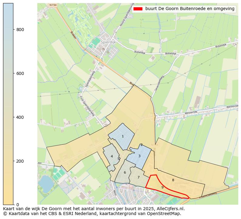 Afbeelding van de buurt De Goorn Buitenroede en omgeving op de kaart.