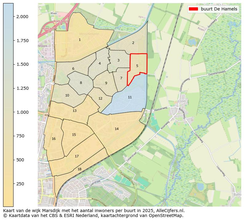 Afbeelding van de buurt De Hamels op de kaart.