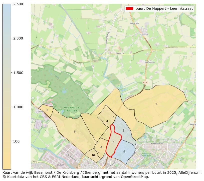 Afbeelding van de buurt De Happert - Leerinkstraat op de kaart.