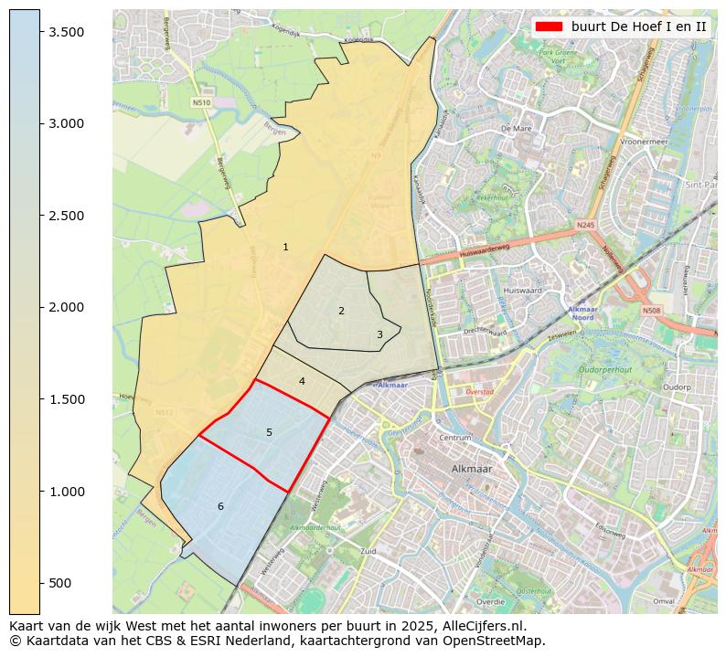 Afbeelding van de buurt De Hoef I en II op de kaart.