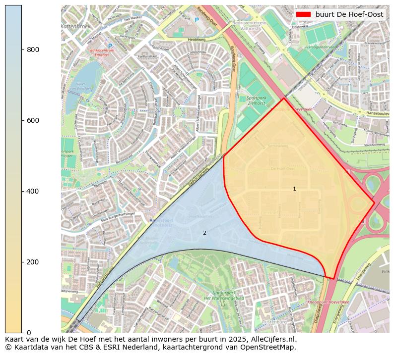 Afbeelding van de buurt De Hoef-Oost op de kaart.