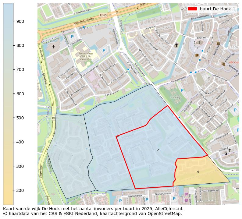 Afbeelding van de buurt De Hoek-1 op de kaart.