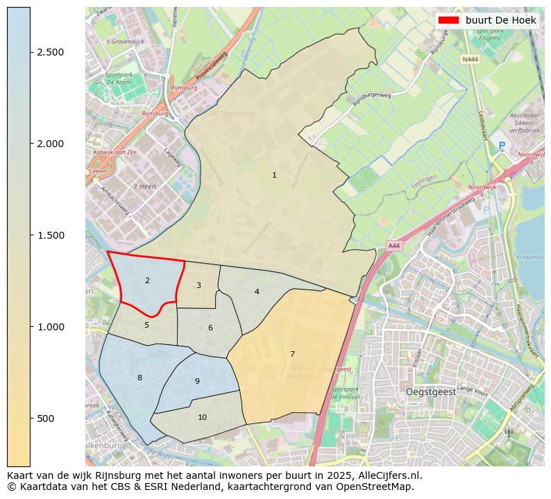 Afbeelding van de buurt De Hoek op de kaart.
