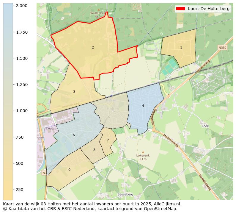 Afbeelding van de buurt De Holterberg op de kaart.