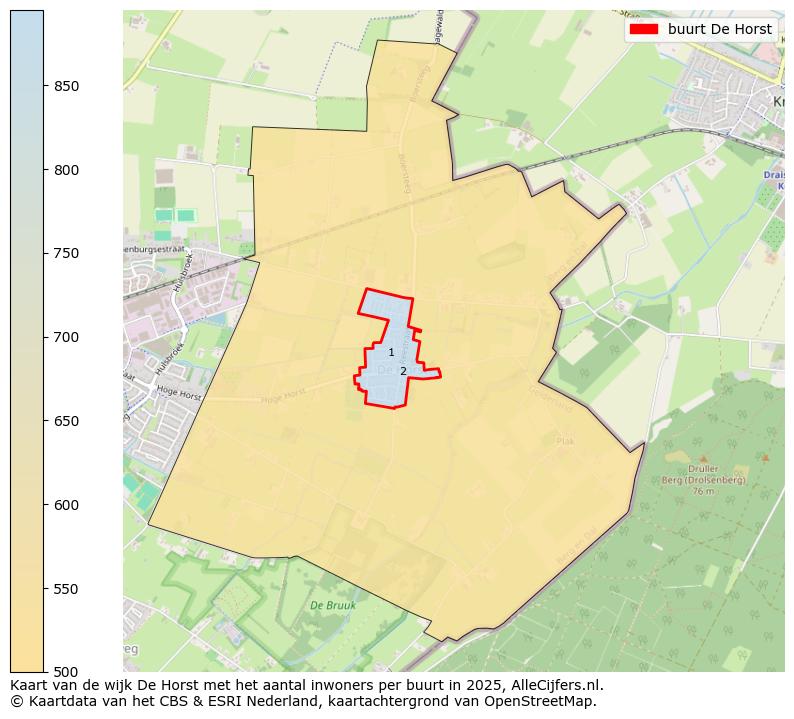 Afbeelding van de buurt De Horst op de kaart.