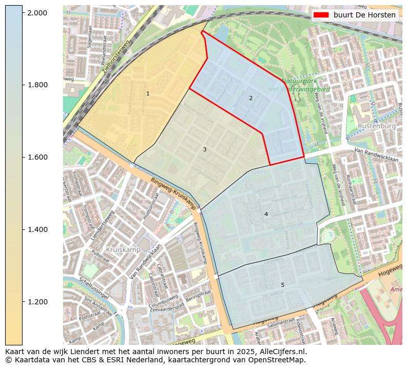 Afbeelding van de buurt De Horsten op de kaart.