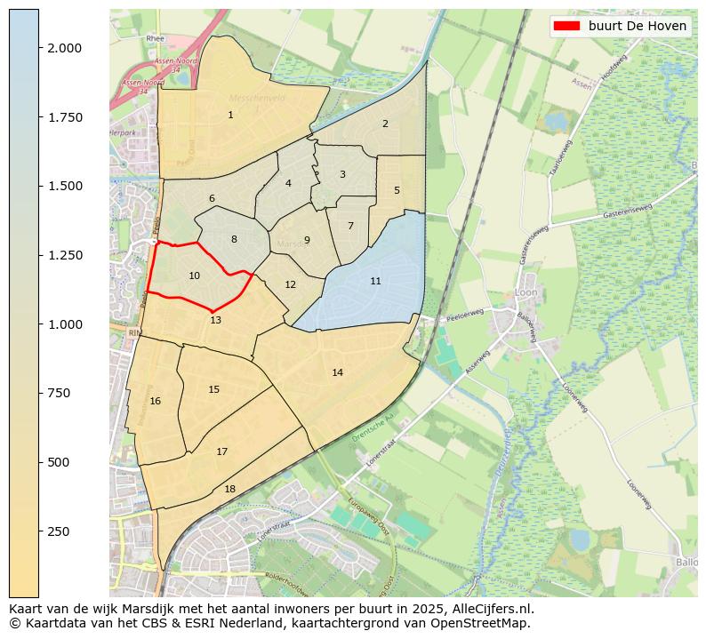 Afbeelding van de buurt De Hoven op de kaart.