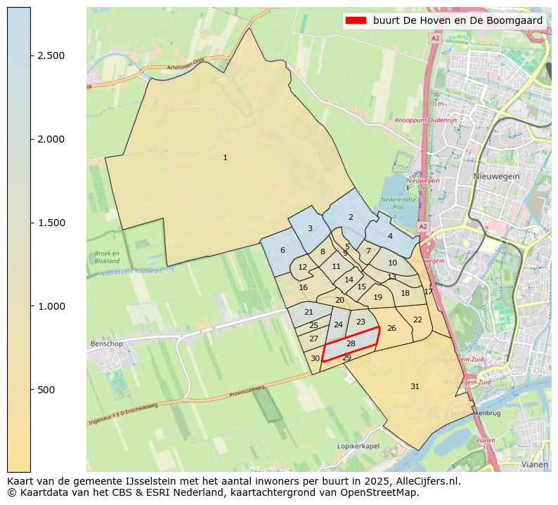 Afbeelding van de buurt De Hoven en De Boomgaard op de kaart.