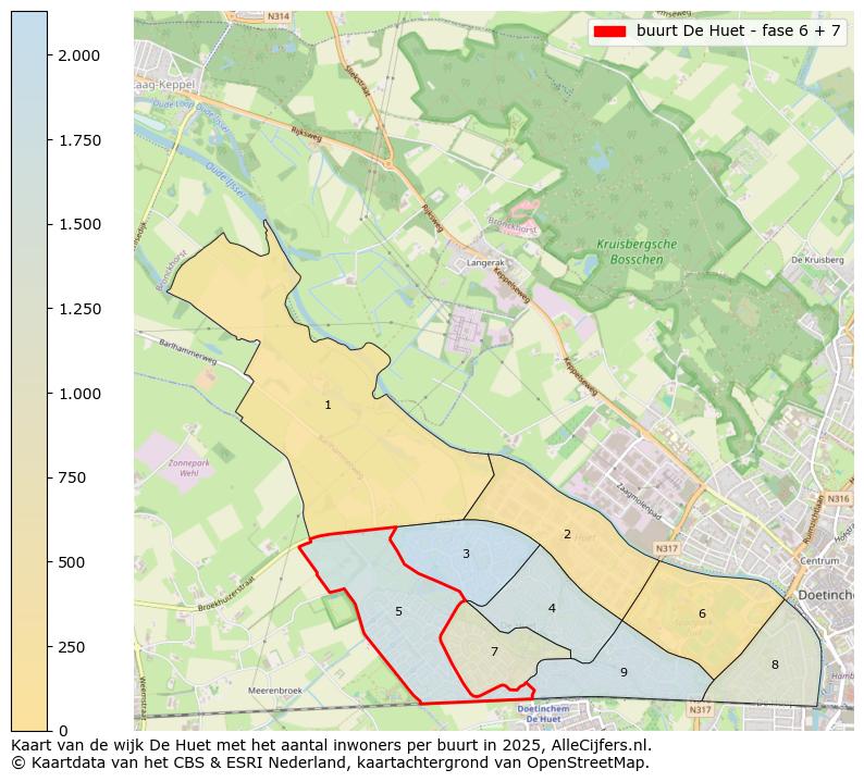 Afbeelding van de buurt De Huet - fase 6 + 7 op de kaart.
