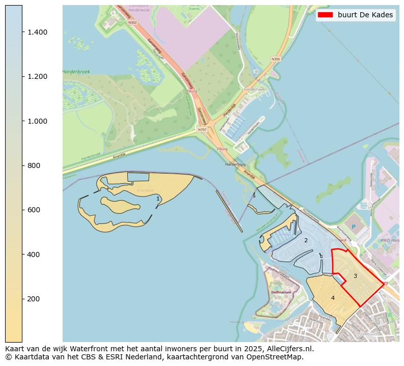 Afbeelding van de buurt De Kades op de kaart.