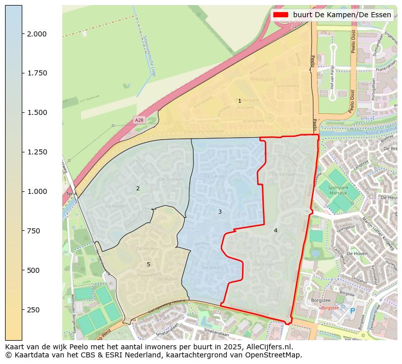 Afbeelding van de buurt De Kampen/De Essen op de kaart.