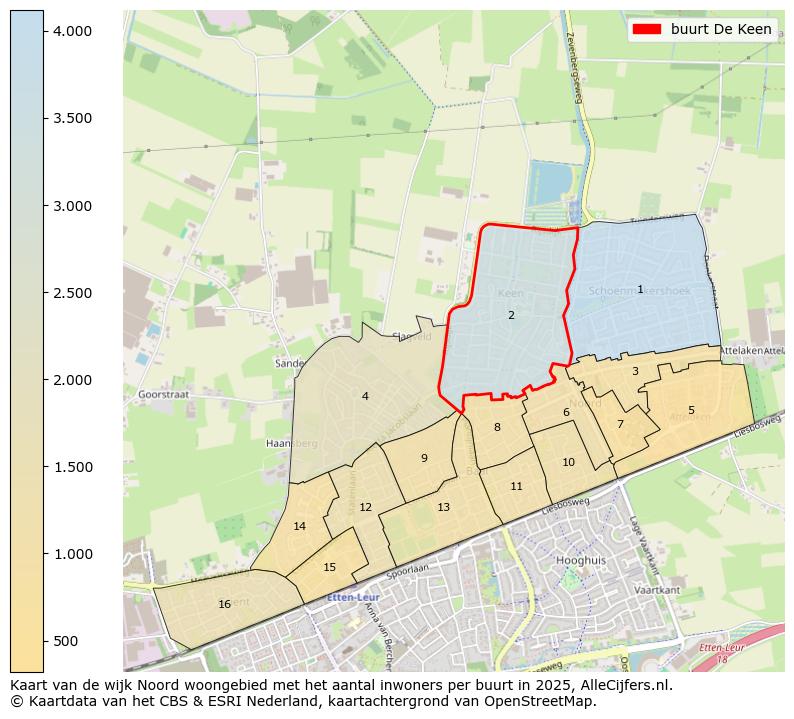 Afbeelding van de buurt De Keen op de kaart.