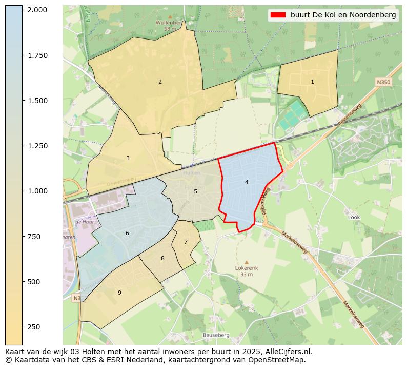 Afbeelding van de buurt De Kol en Noordenberg op de kaart.