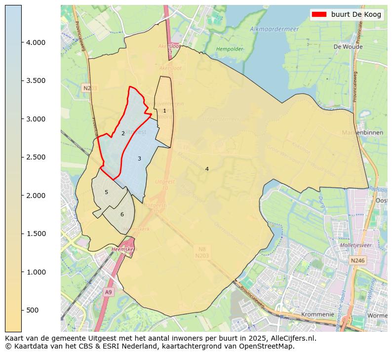 Afbeelding van de buurt De Koog op de kaart.