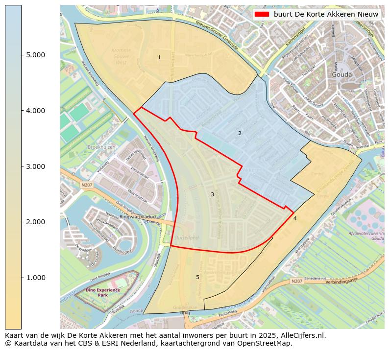 Afbeelding van de buurt De Korte Akkeren Nieuw op de kaart.